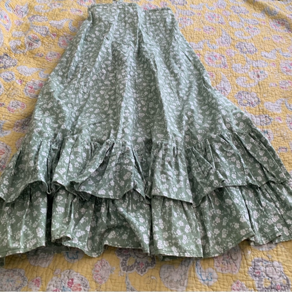 Laura Ashley maxi skirt with ruffles